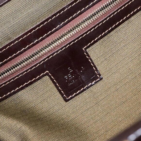 FENDI Zucca Canvas Hand Bag Black Brown Auth 138624 - Picture 11 of 16